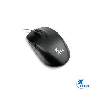 XTM-205 | Mouse óptico 3D de tres botones Mouse Scroll Wheel, 1000 dpi USB Negro