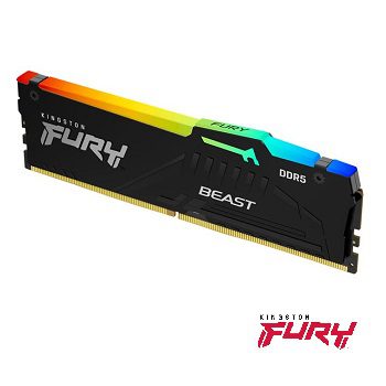 Módulo de memoria DDR5 5600MHz con iluminación RGB Kingston FURY Beast